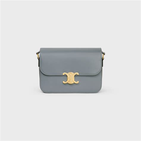 celine bag navy blue|CLASSIQUE TRIOMPHE BAG IN SHINY CALFSKIN .